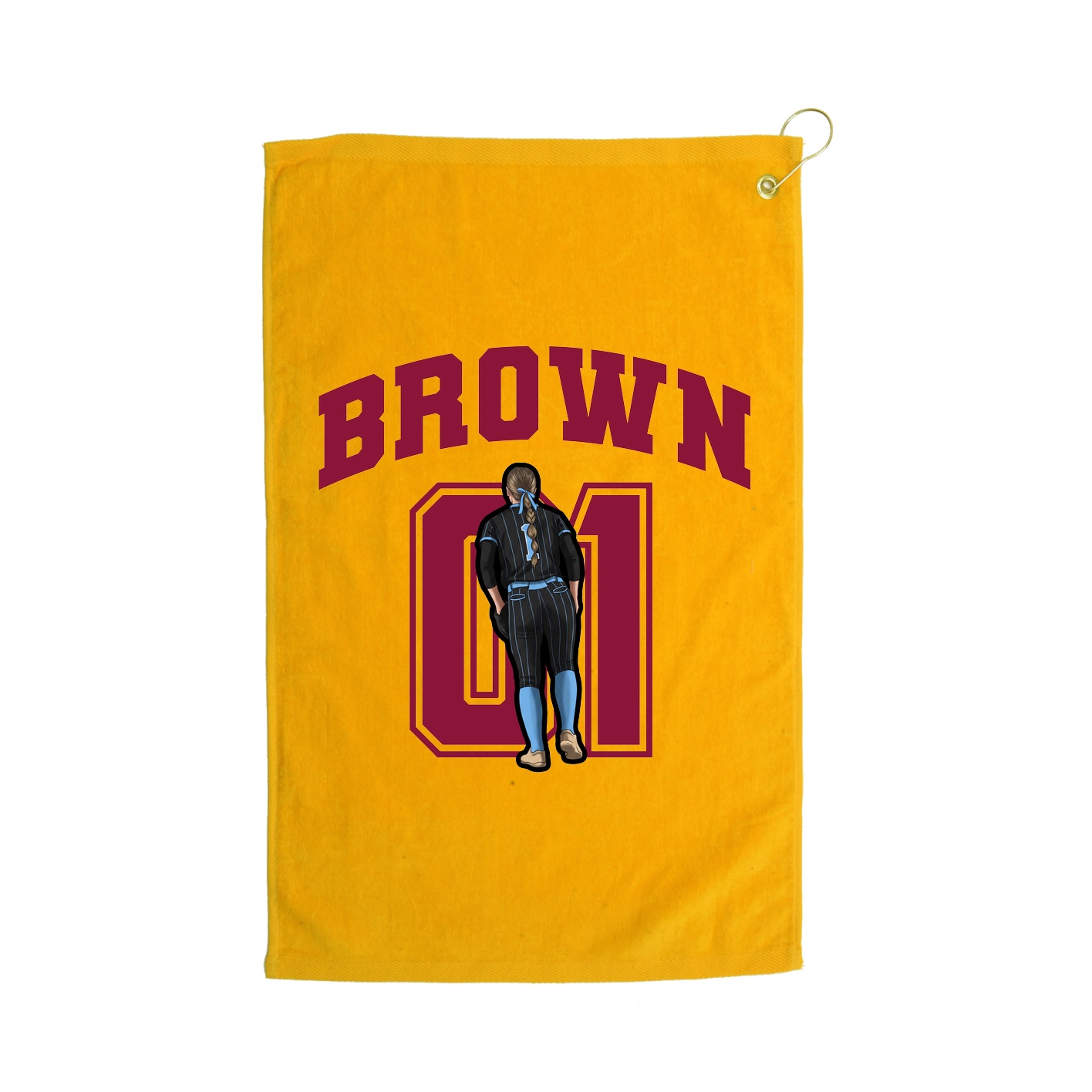 Golf Towel — Number in Gold