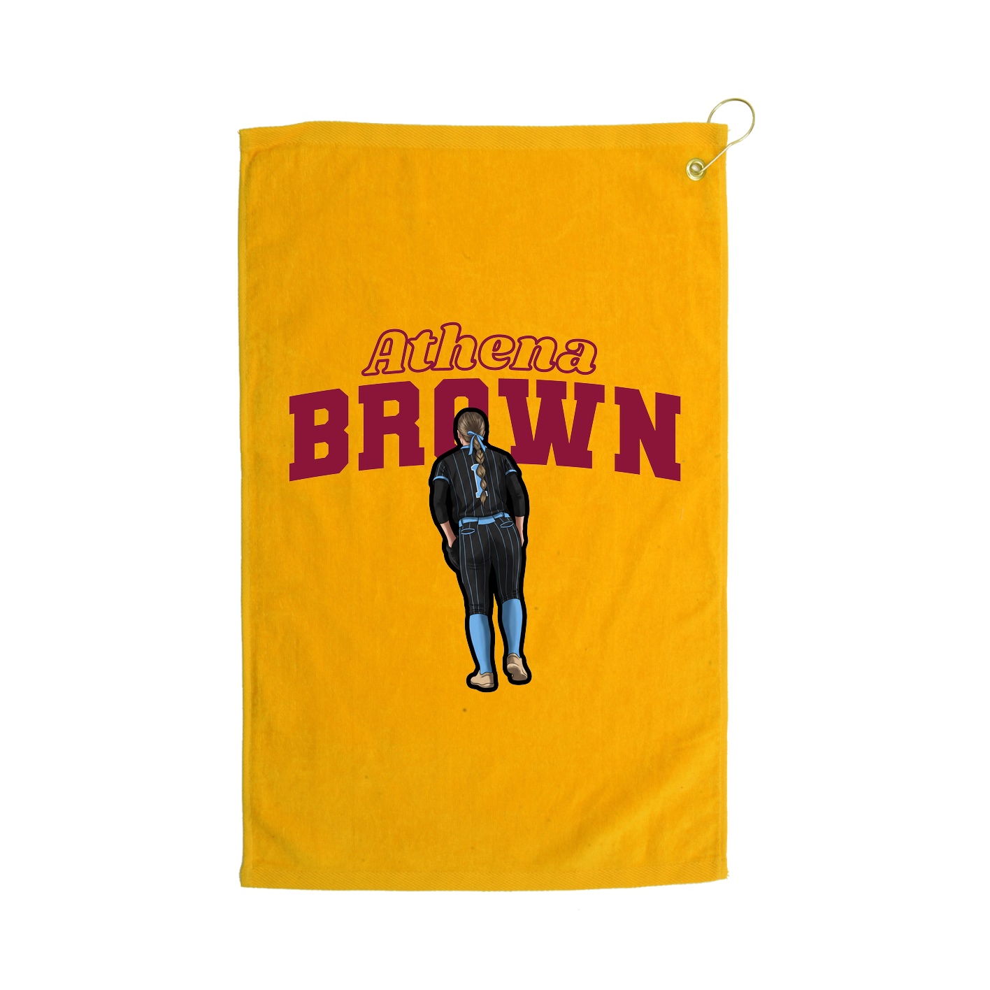 Golf Towel — Name Arch in Gold