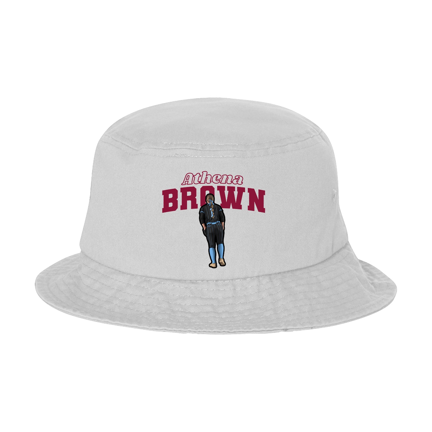 Bucket Cap — Name Arch in White