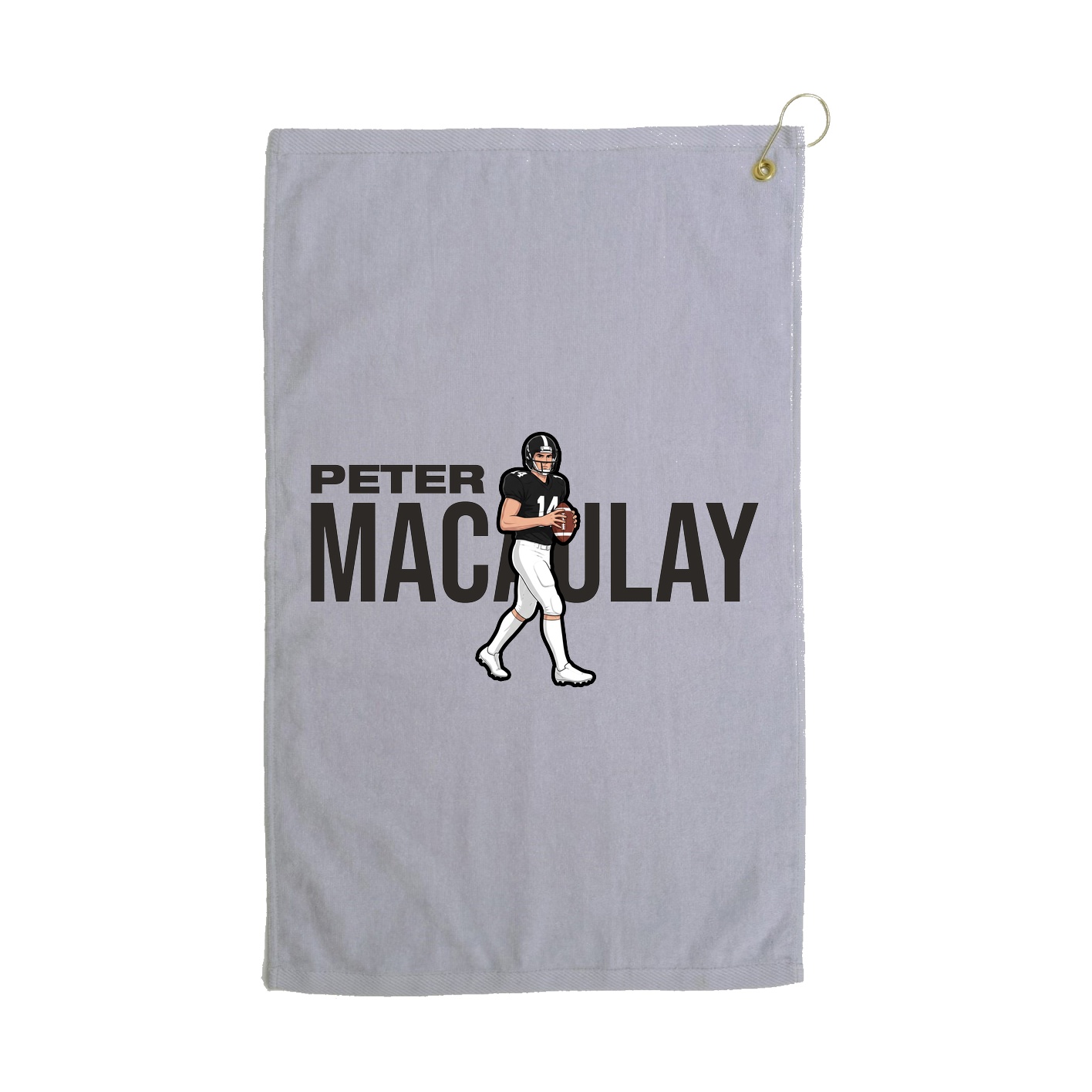 Golf Towel — Player Name in Grey