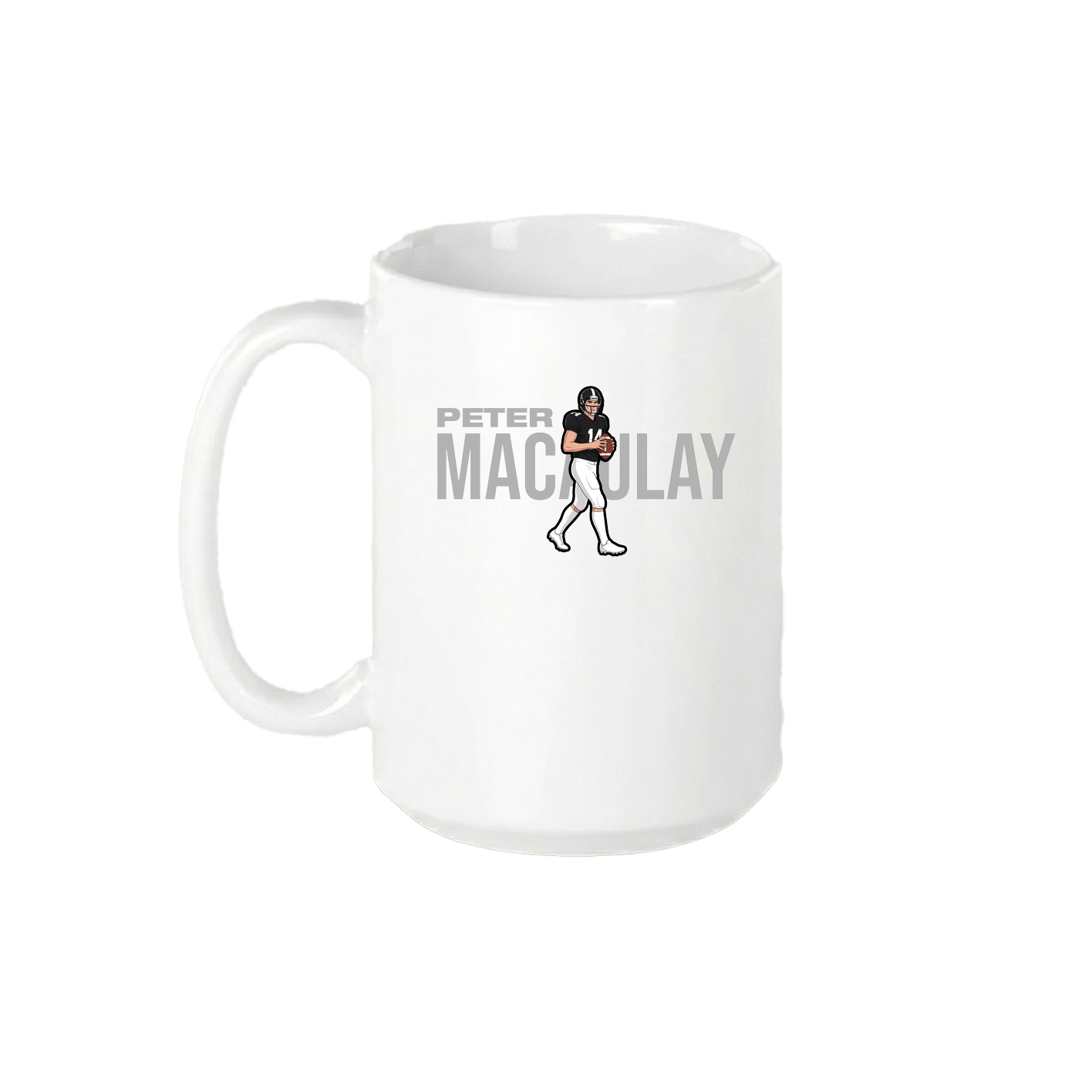 15oz Coffee Mug — Player Name in White