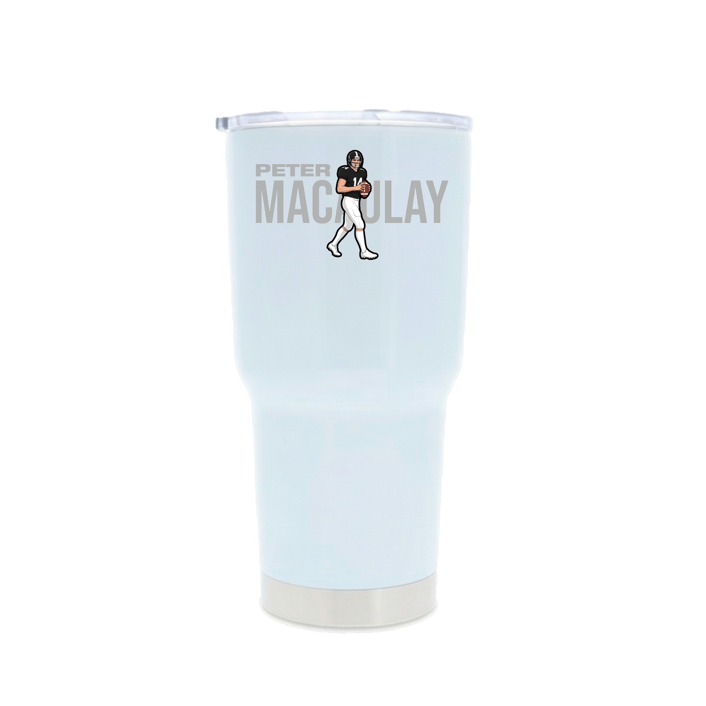 30oz Stainless Steel Tumbler — Player Name in White