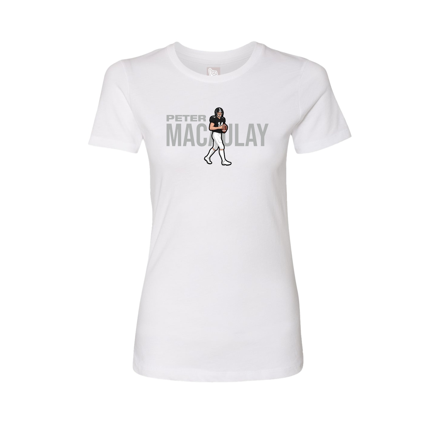Fitted Women's Tee — Player Name in White