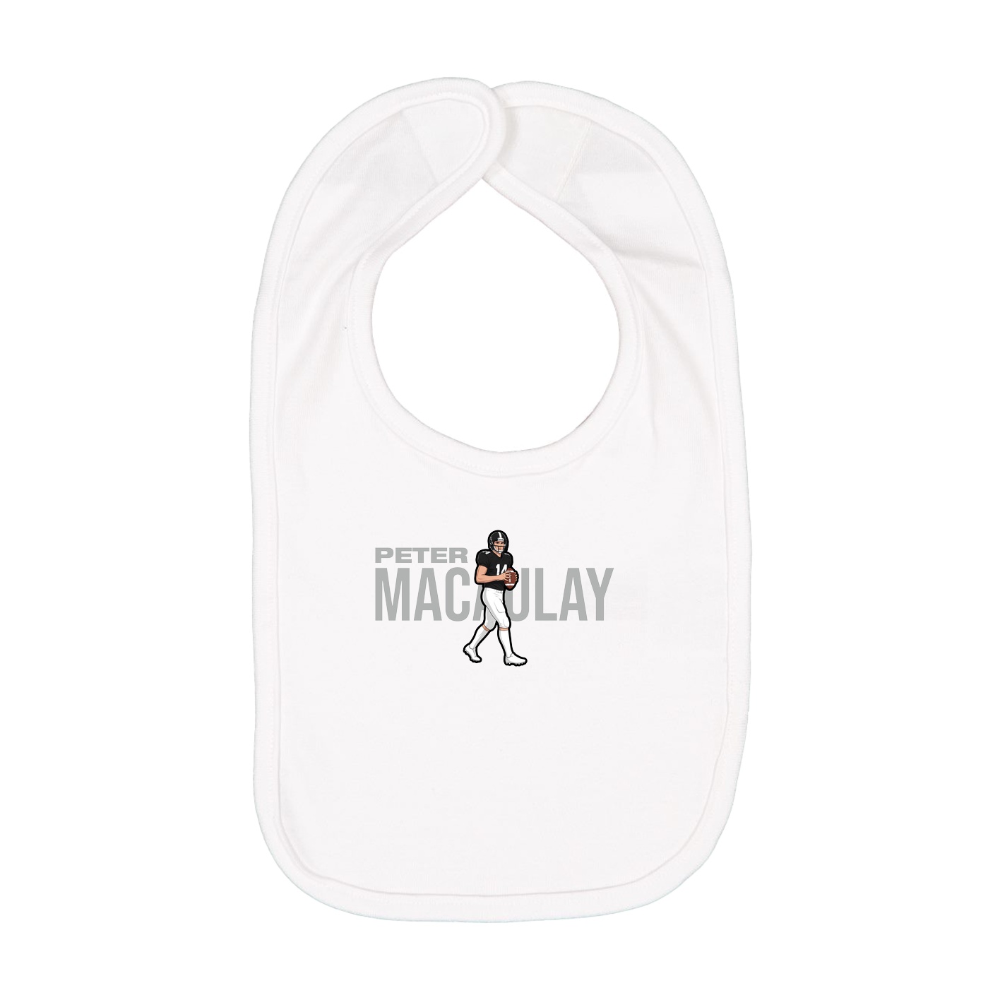 Infant Bib — Player Name in White