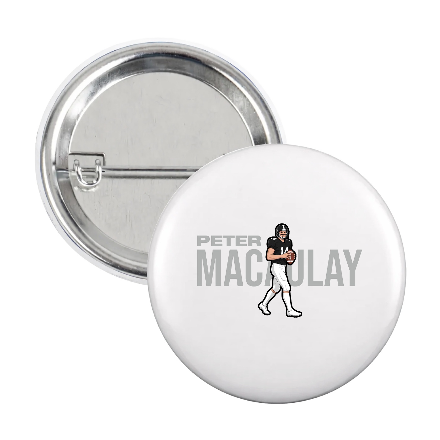 Game Day Button — Player Name in White