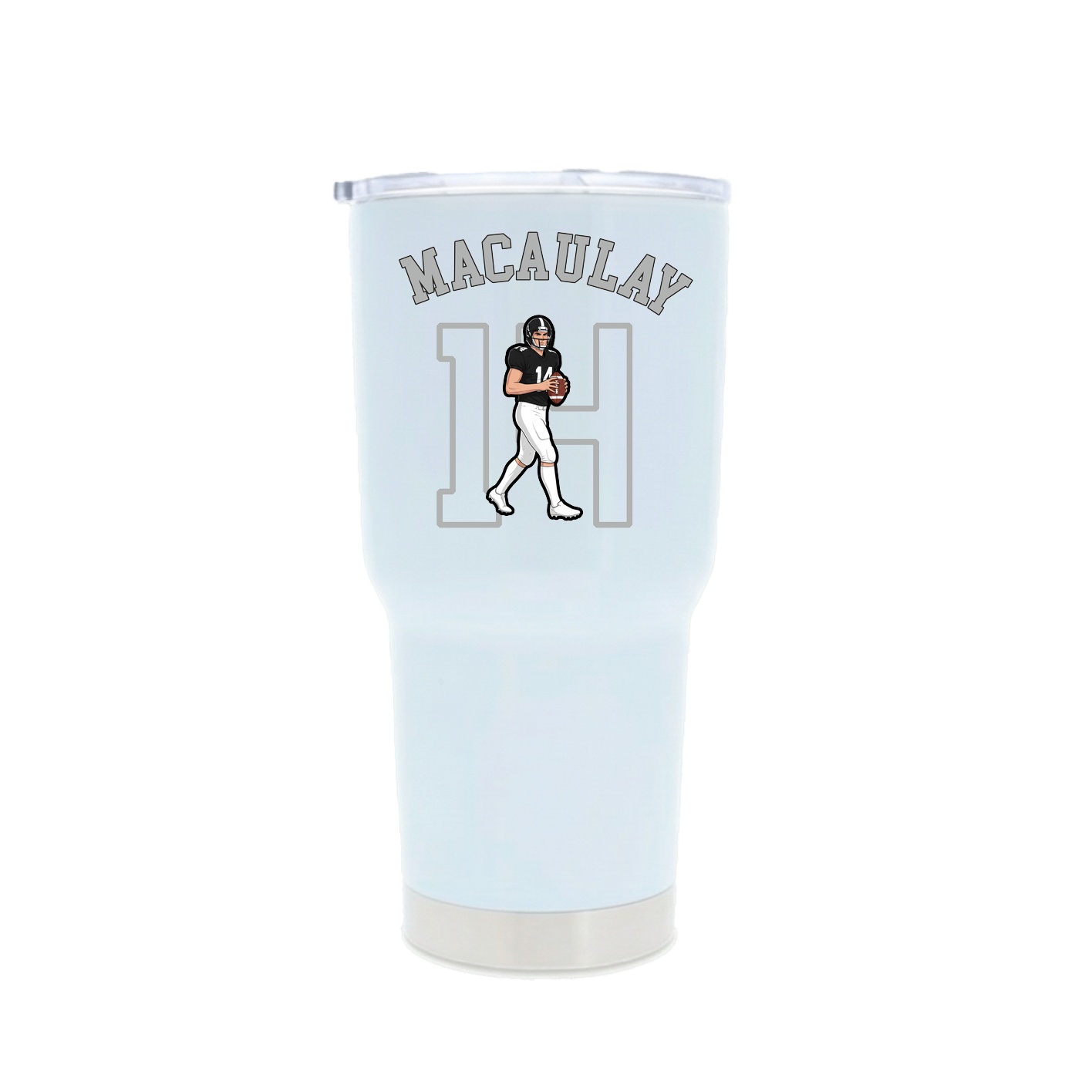 30oz Stainless Steel Tumbler — Shirsey Arch in White