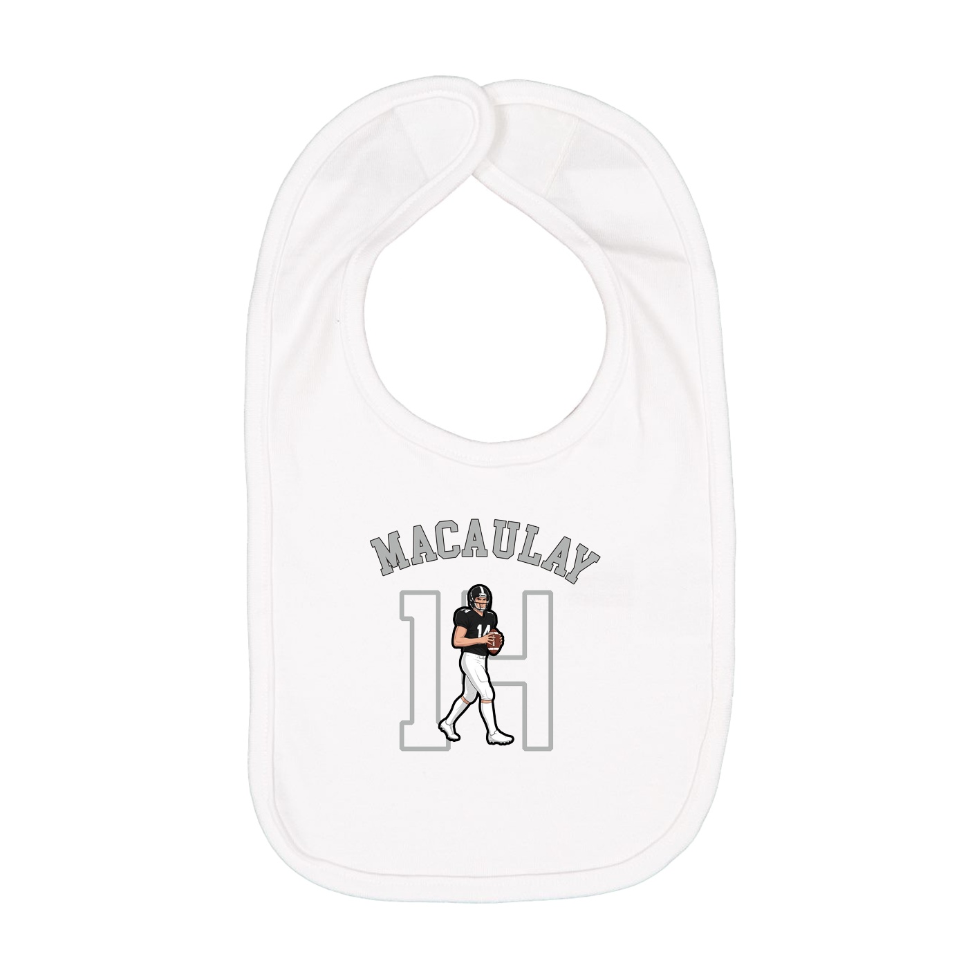 Infant Bib — Shirsey Arch in White