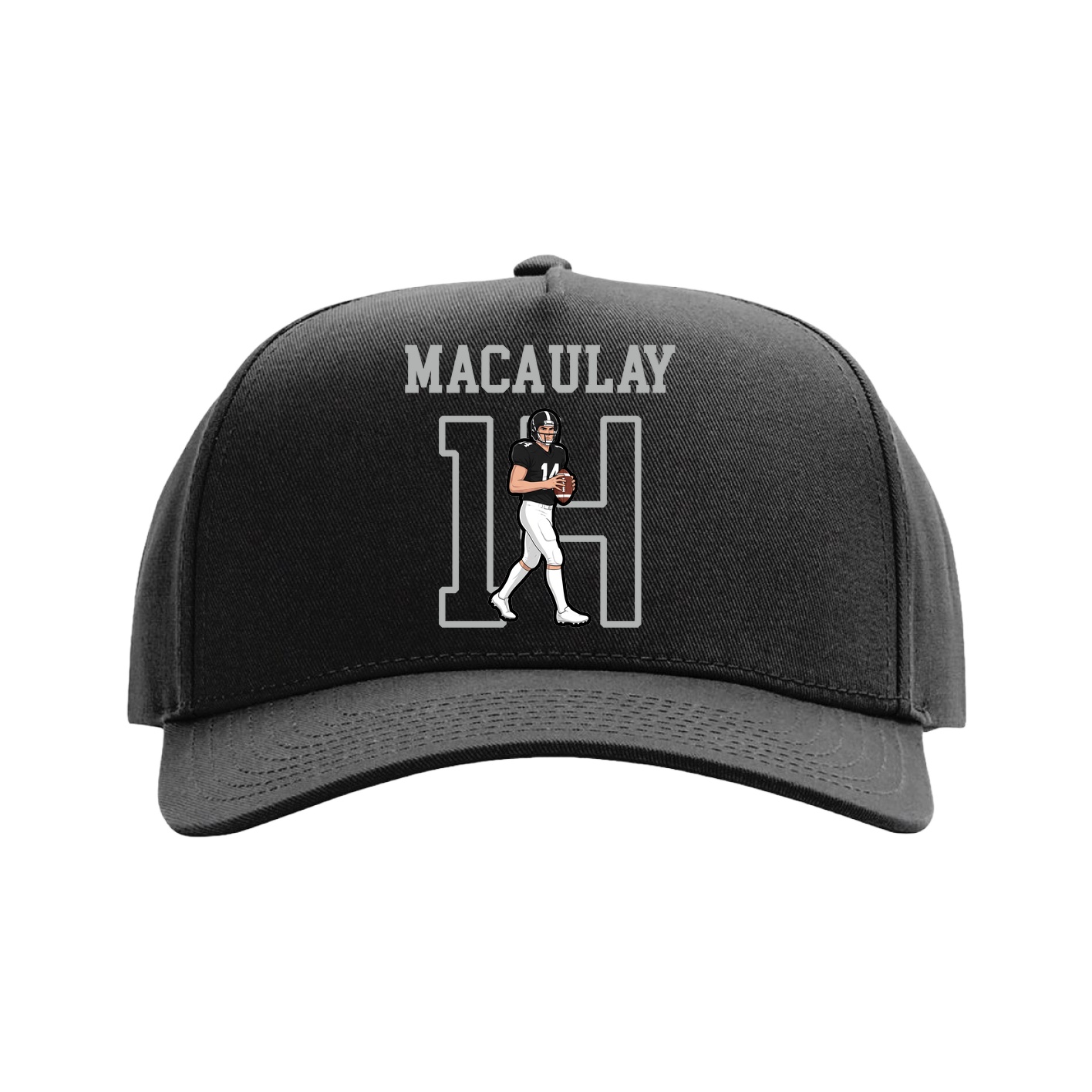 Full Fabric Five-Panel Champ Cap — Shirsey in Black