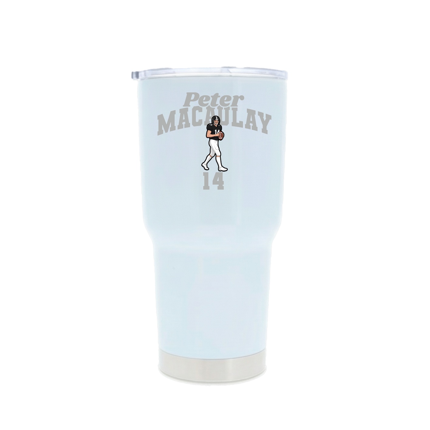 30oz Stainless Steel Tumbler — Signature Arch in White