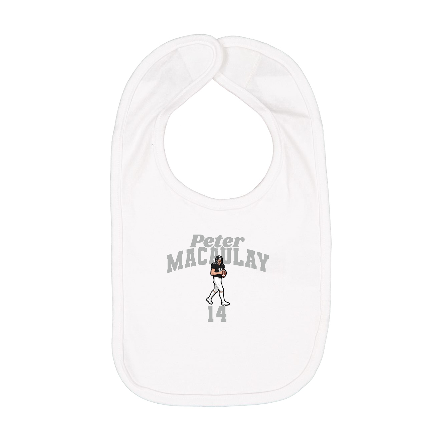 Infant Bib — Signature Arch in White