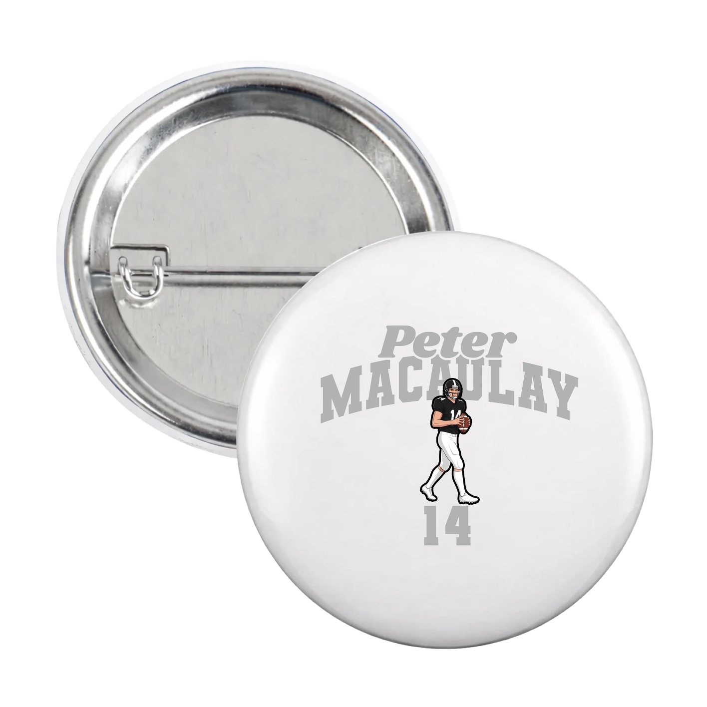 Game Day Button — Signature Arch in White
