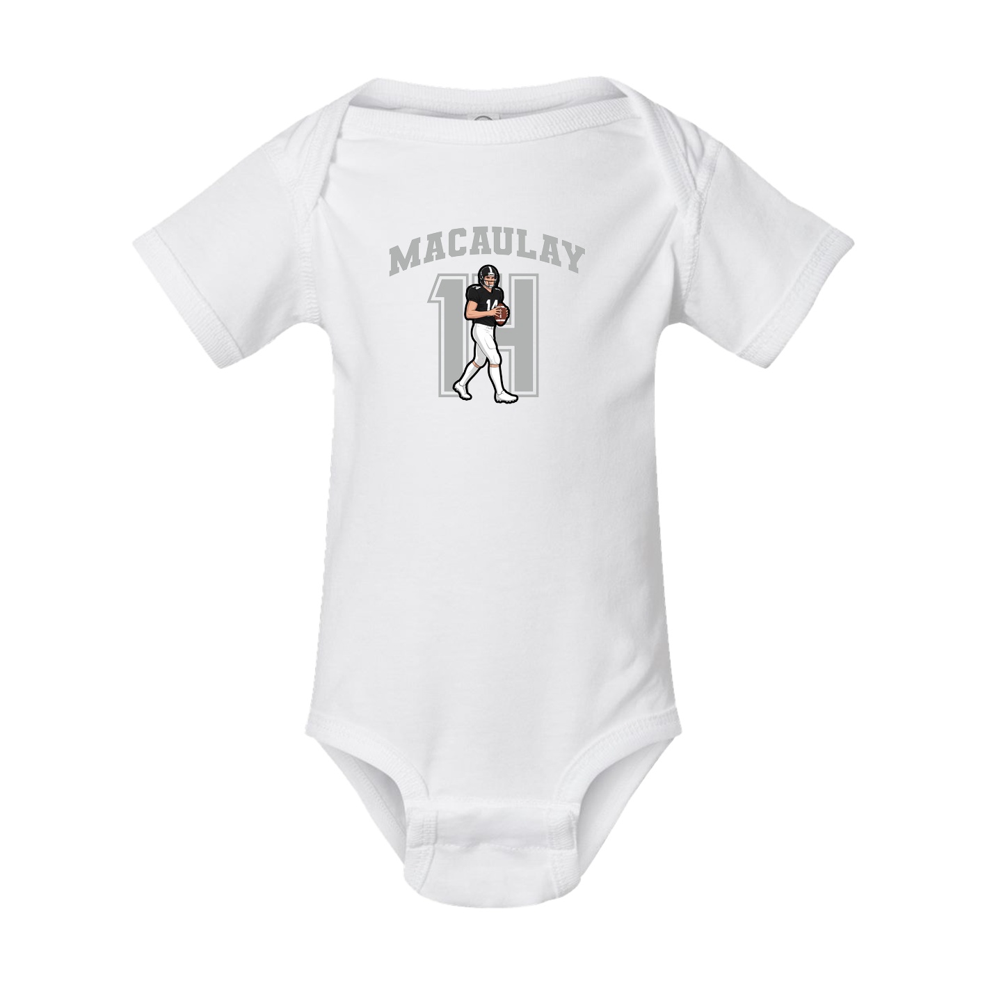 Baby Onesie — Number in White