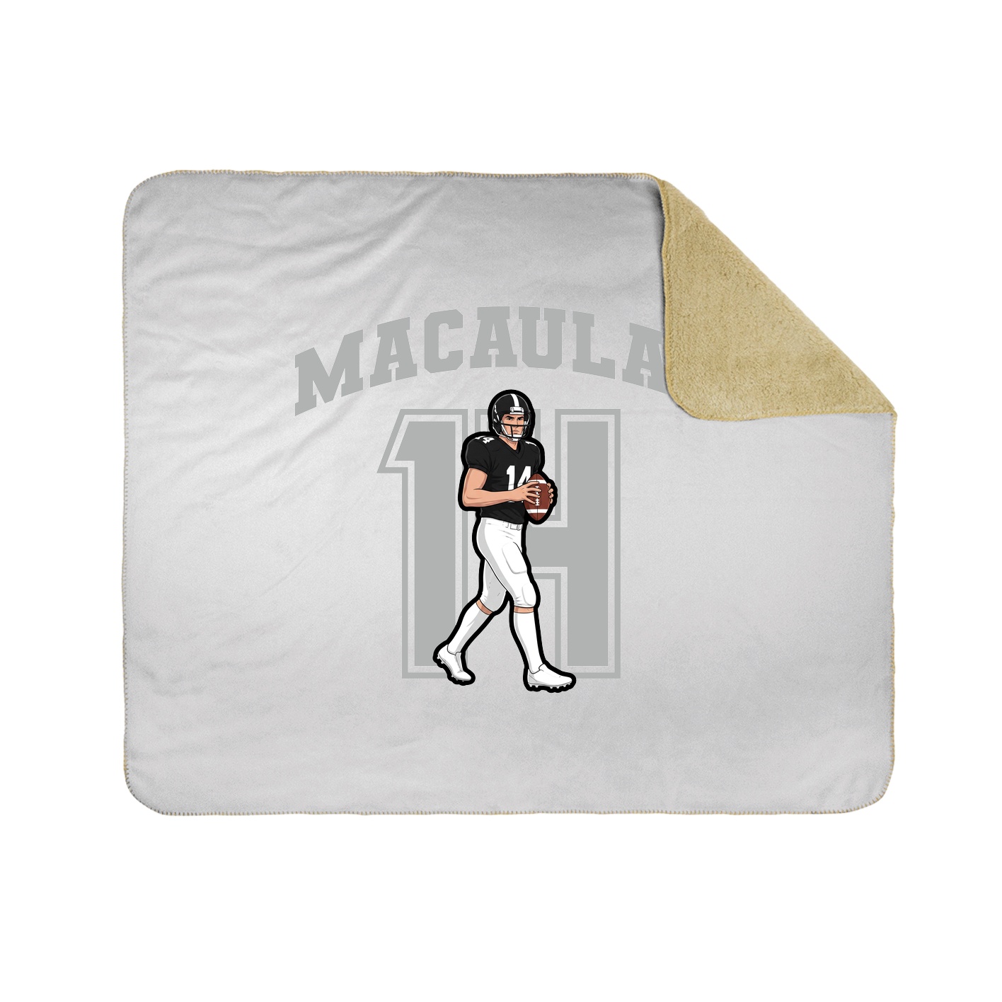 Throw Blanket — Number in White