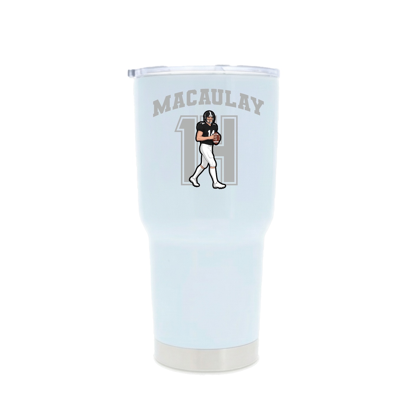 30oz Stainless Steel Tumbler — Number in White