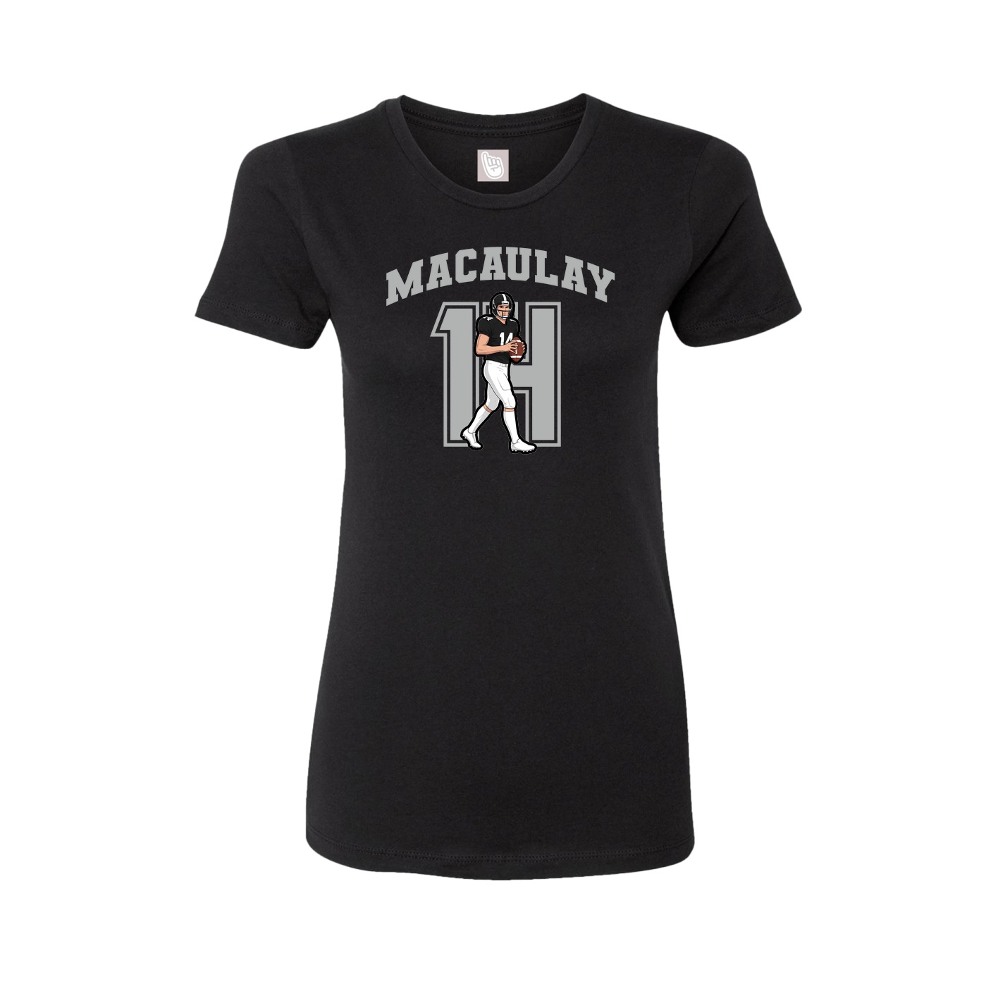 Fitted Women's Tee — Number in Black
