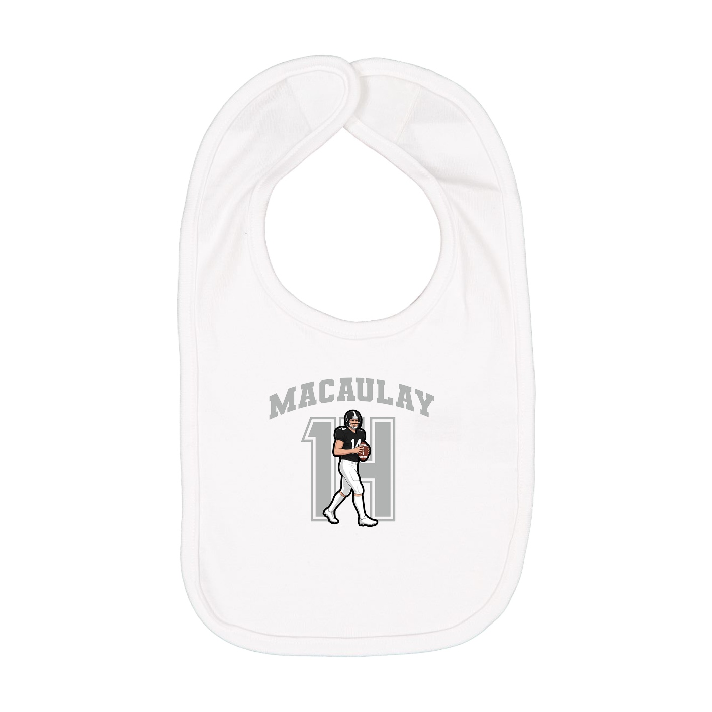 Infant Bib — Number in White