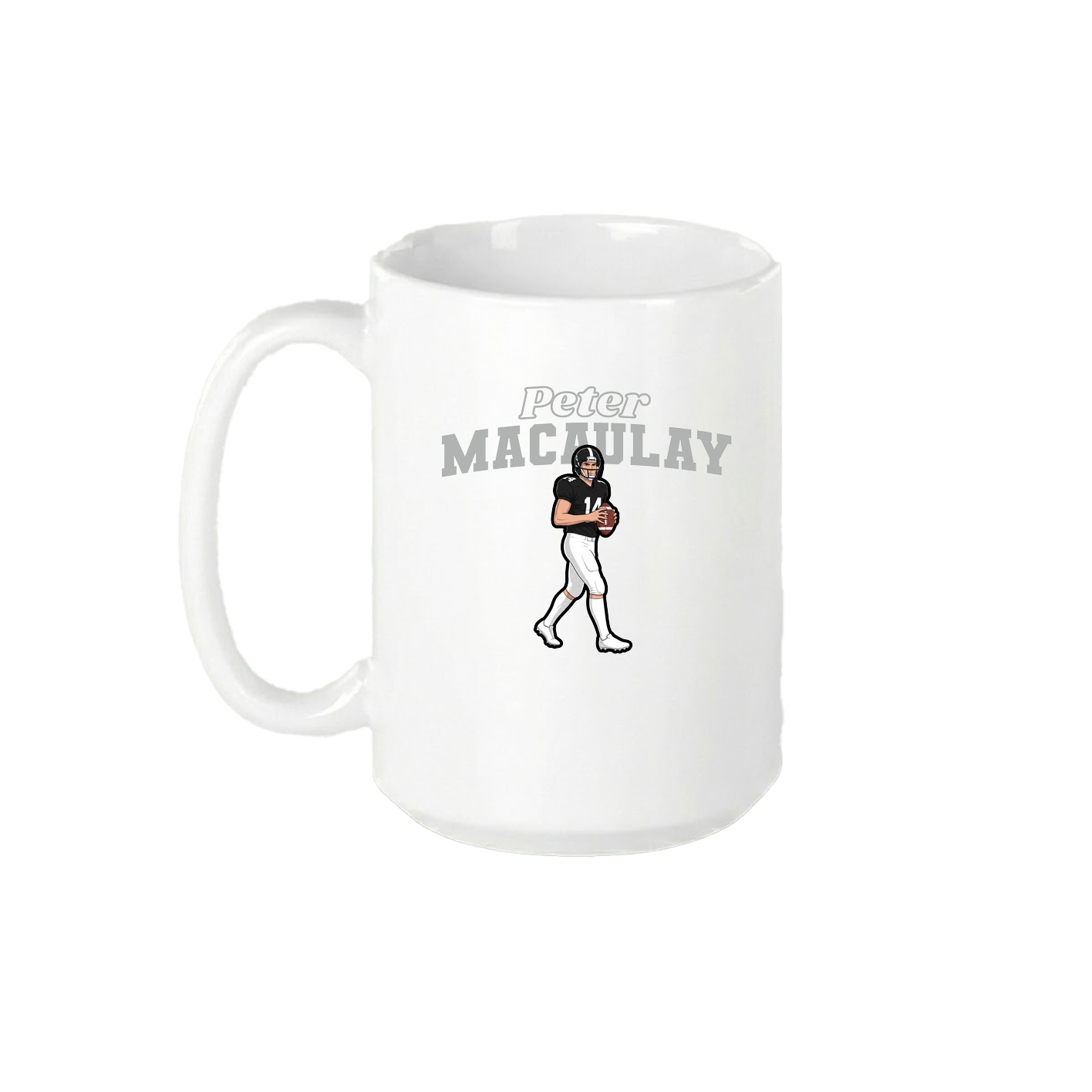 15oz Coffee Mug — Name Arch in White