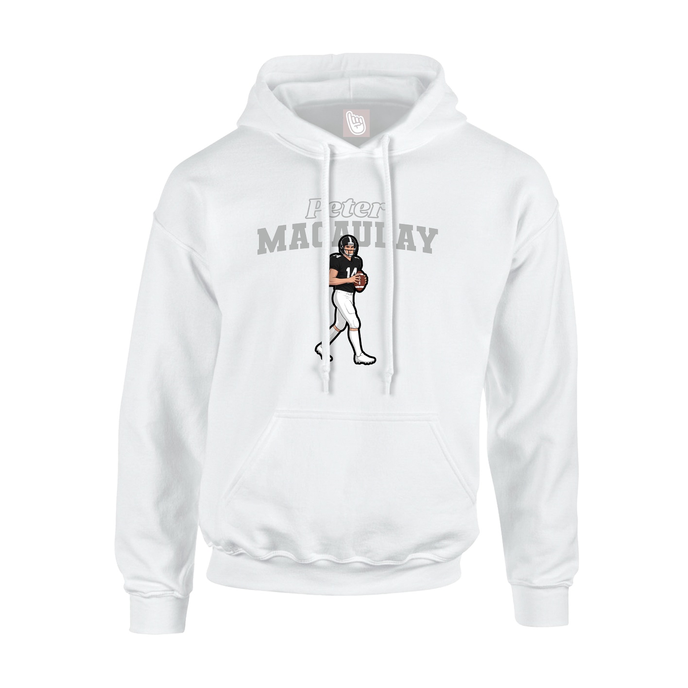 Hoodie — Name Arch in White