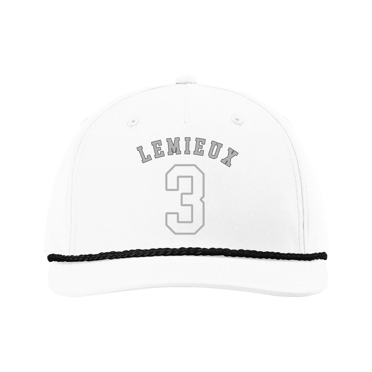 Five-Panel Classic Rope Cap — Shirsey Arch in White