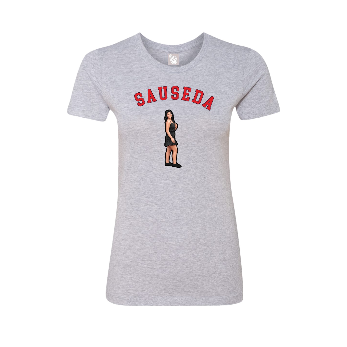 Fitted Women's Tee — Shirsey Arch in Grey