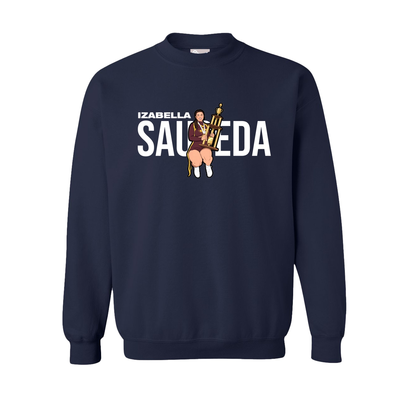 Fleece Crew — Player Name in Navy