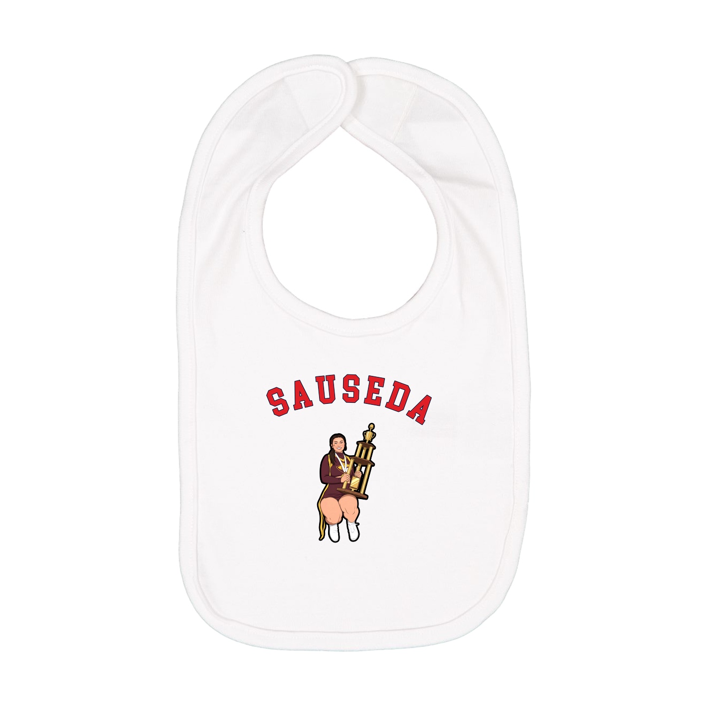 Infant Bib — Shirsey Arch in White