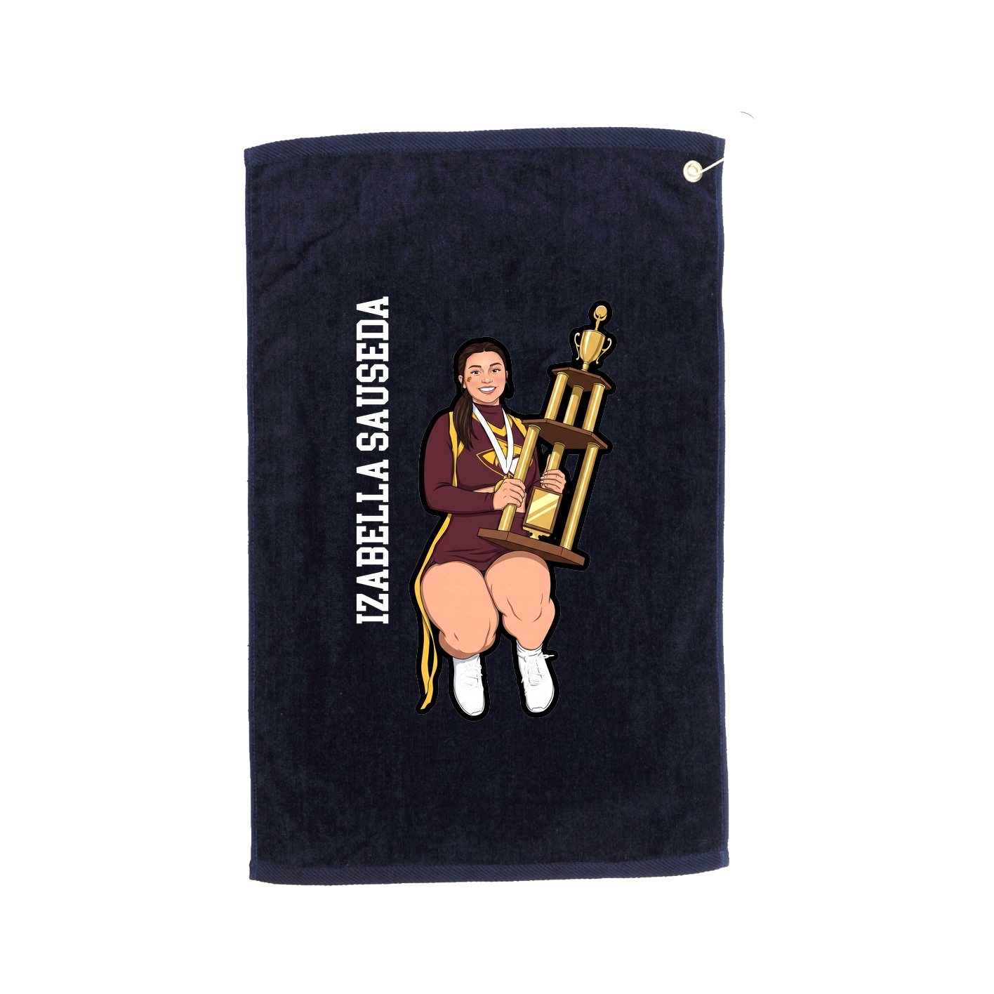 Golf Towel — Name Vertical in Navy