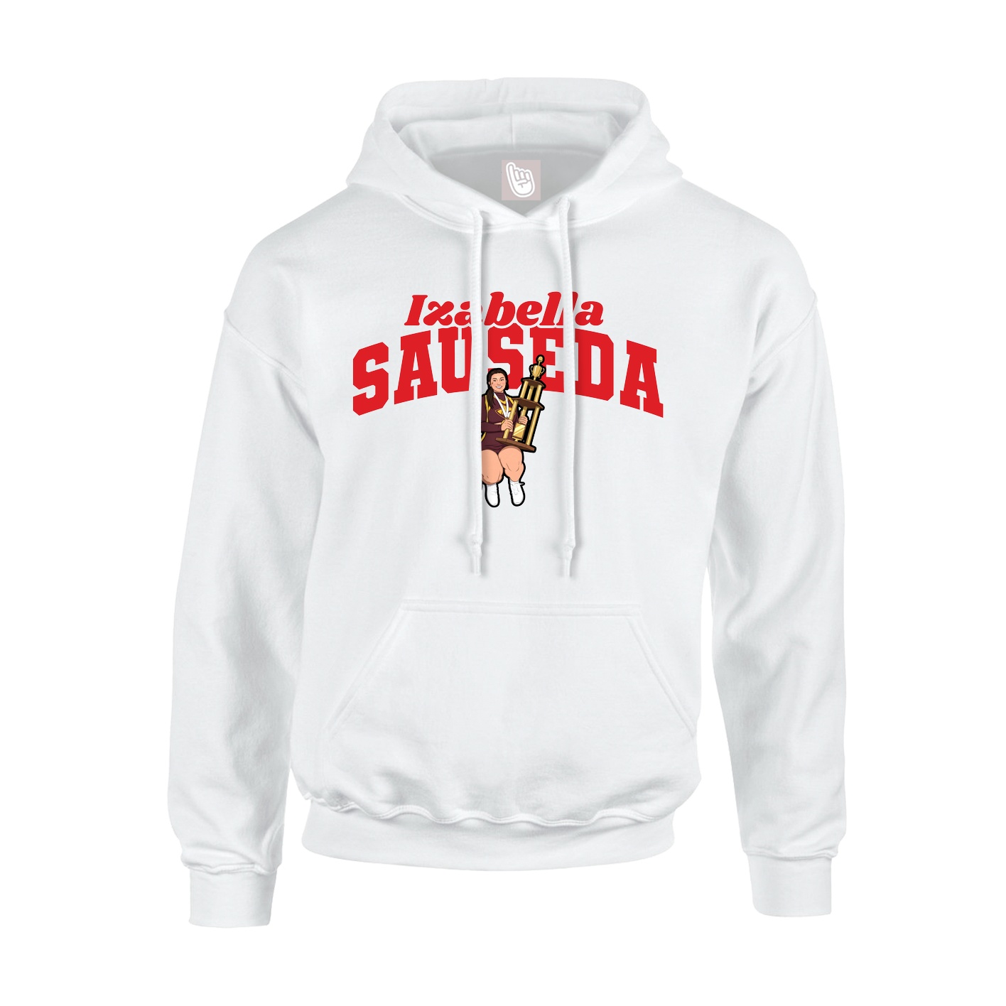 Youth Hoodie — Signature Arch in White