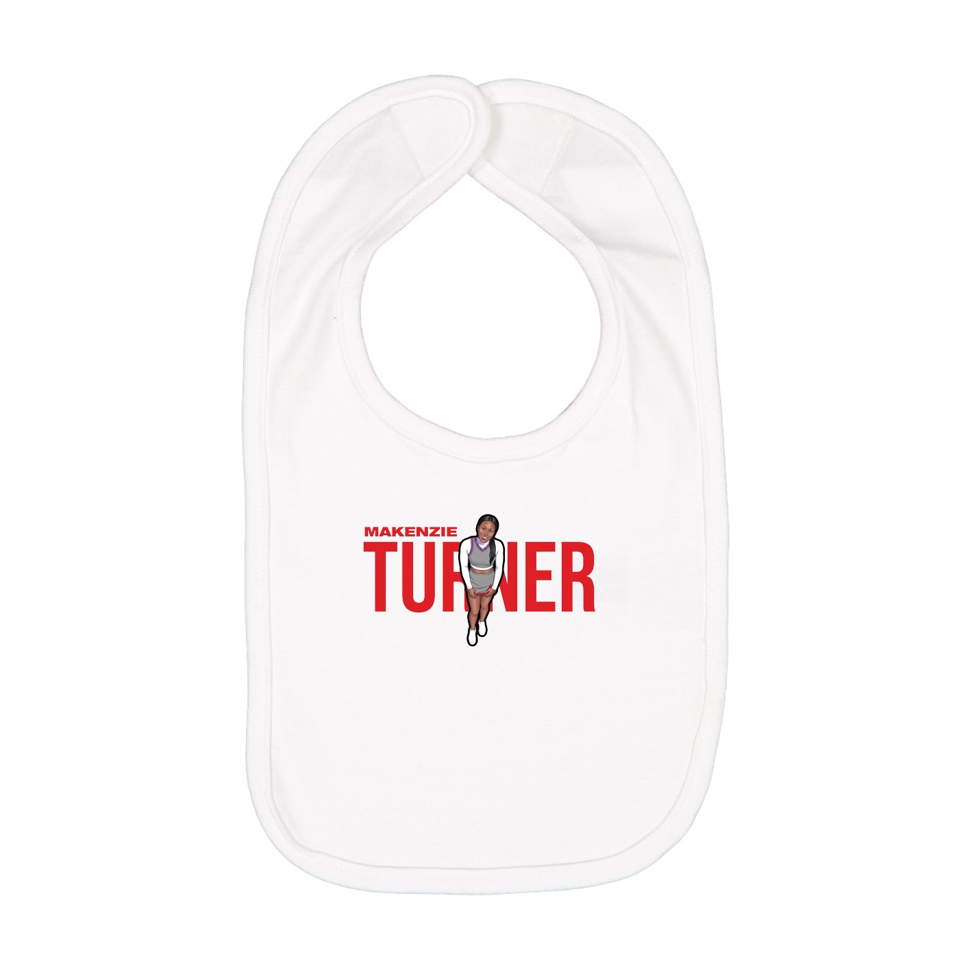 Infant Bib — Player Name in White