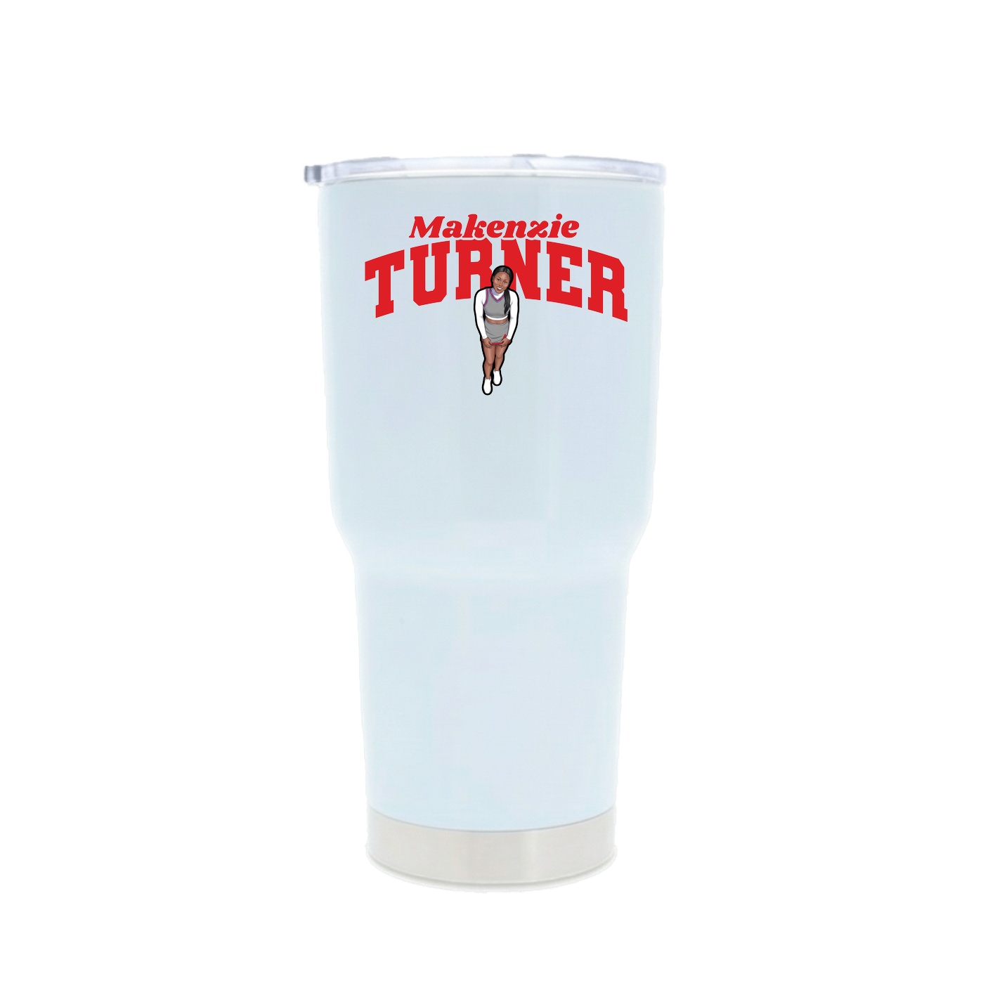 30oz Stainless Steel Tumbler — Signature Arch in White