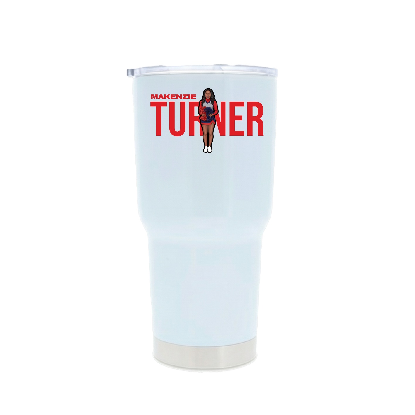 30oz Stainless Steel Tumbler — Player Name in White
