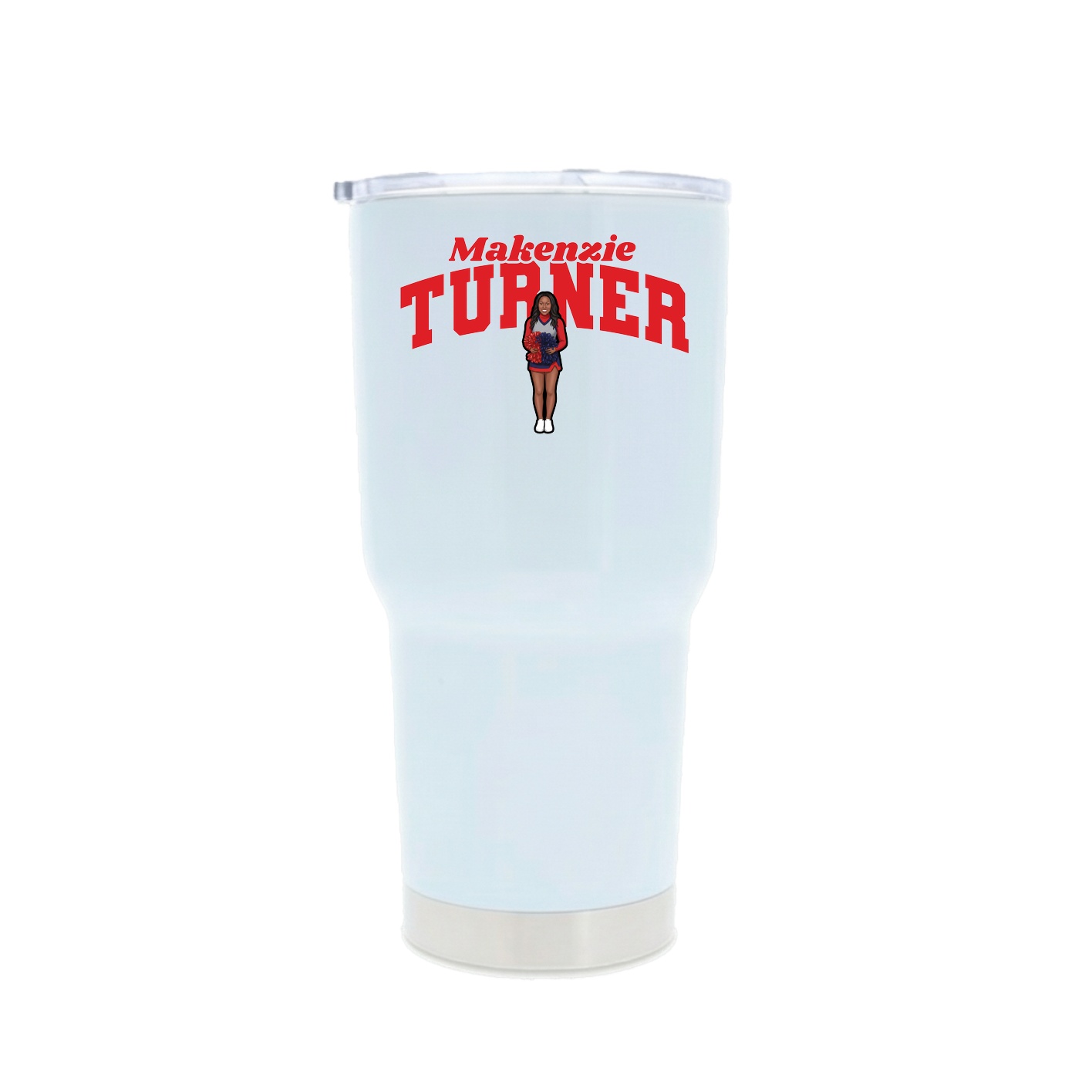 30oz Stainless Steel Tumbler — Signature Arch in White