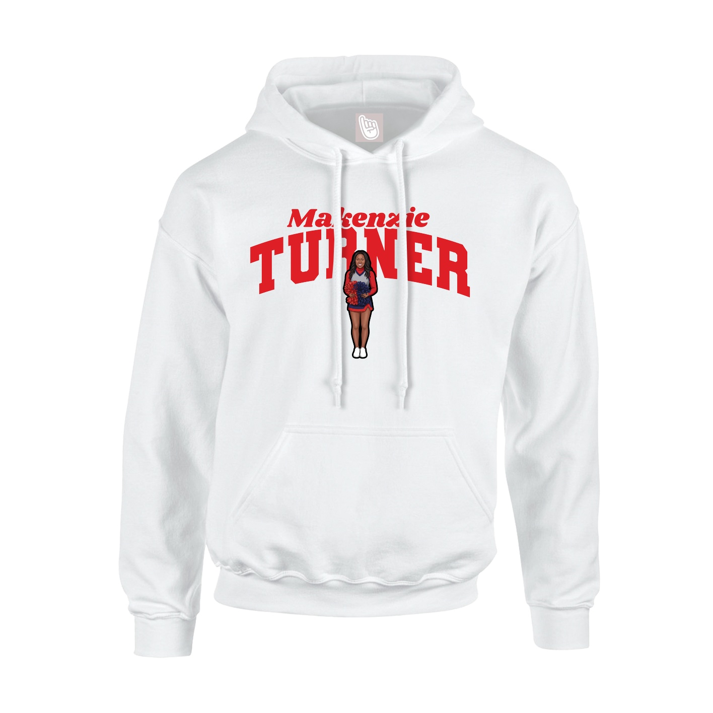 Hoodie — Signature Arch in White