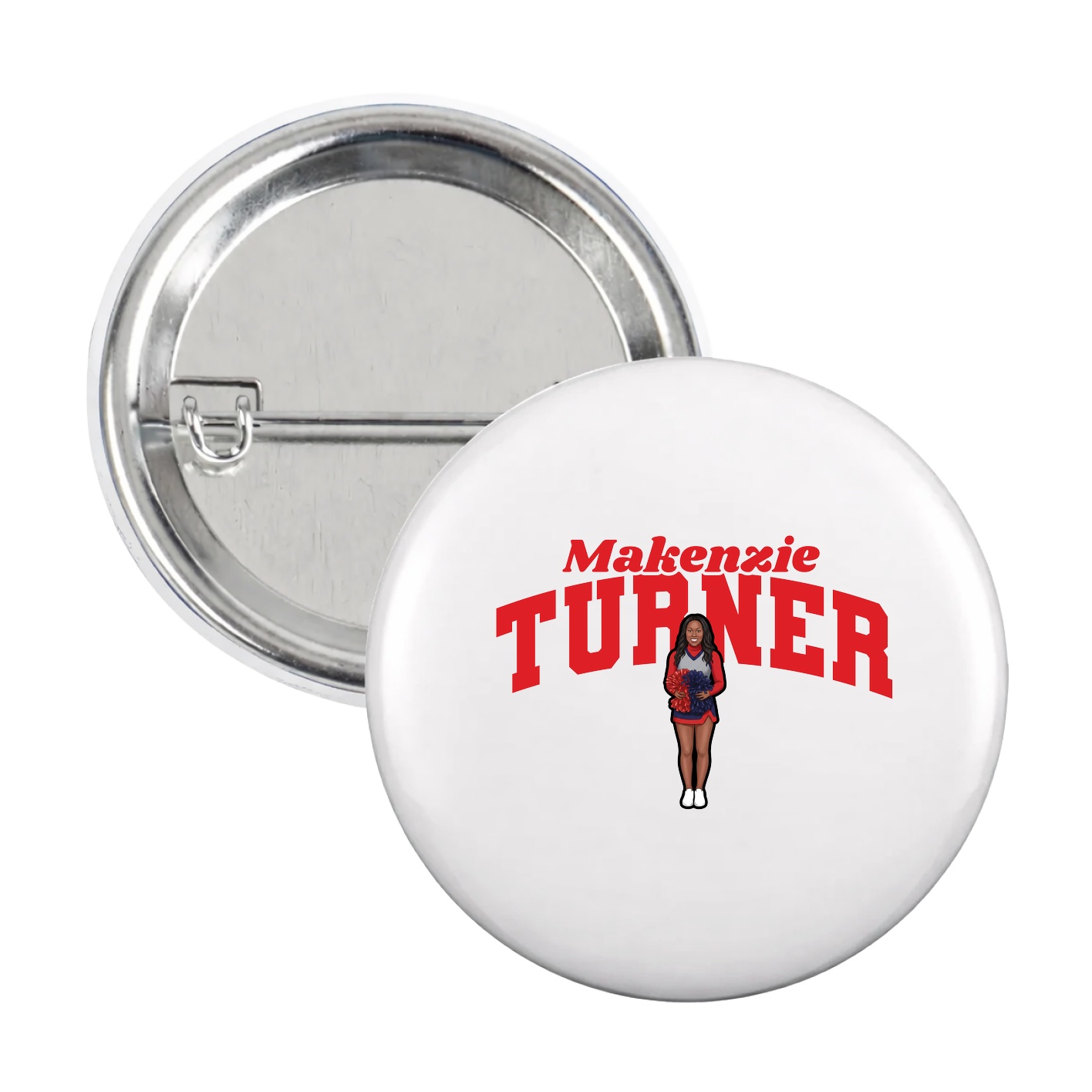 Game Day Button — Signature Arch in White