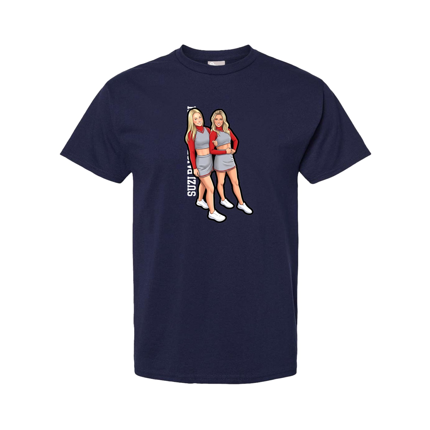 Tee — Name Vertical in Navy
