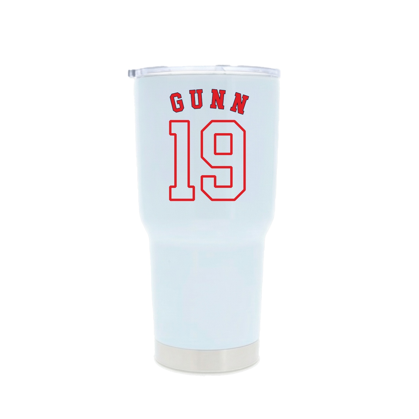 30oz Stainless Steel Tumbler — Shirsey Arch in White