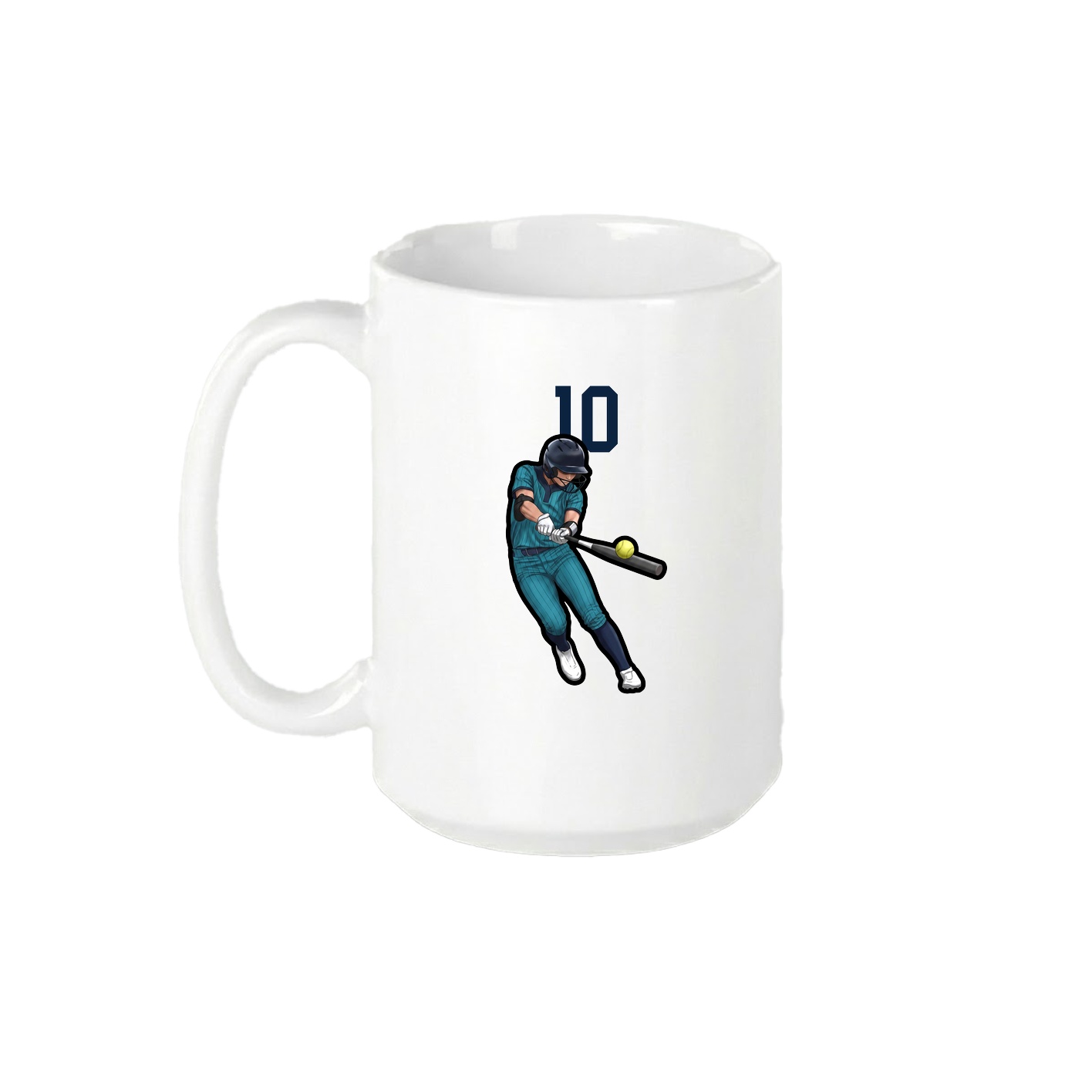15oz Coffee Mug — Number Top in White