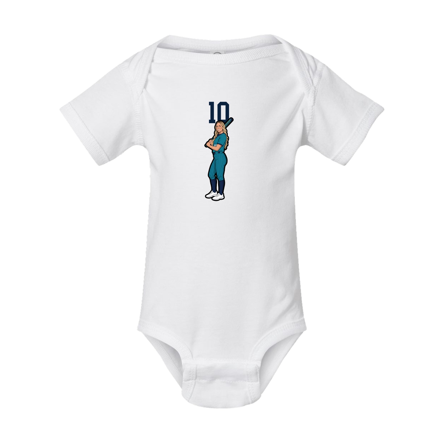 Baby Onesie — Number Top in White