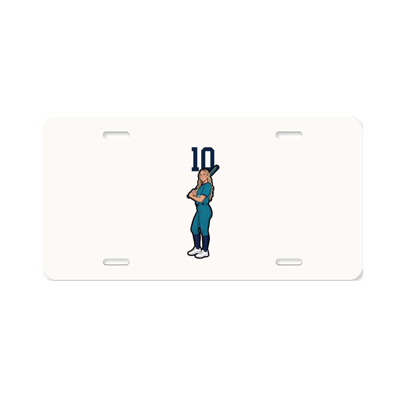 License Plate — Number Top in Classic