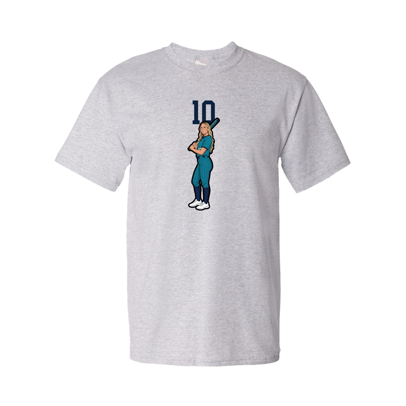 Youth Tee — Number Top in Grey