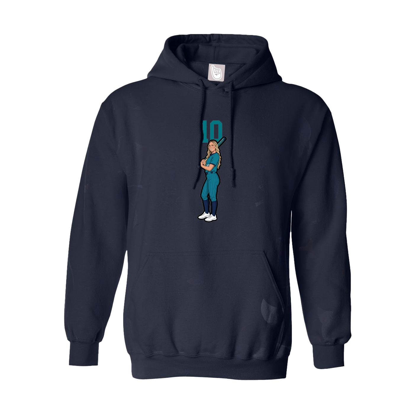 Youth Hoodie — Number Top in Navy