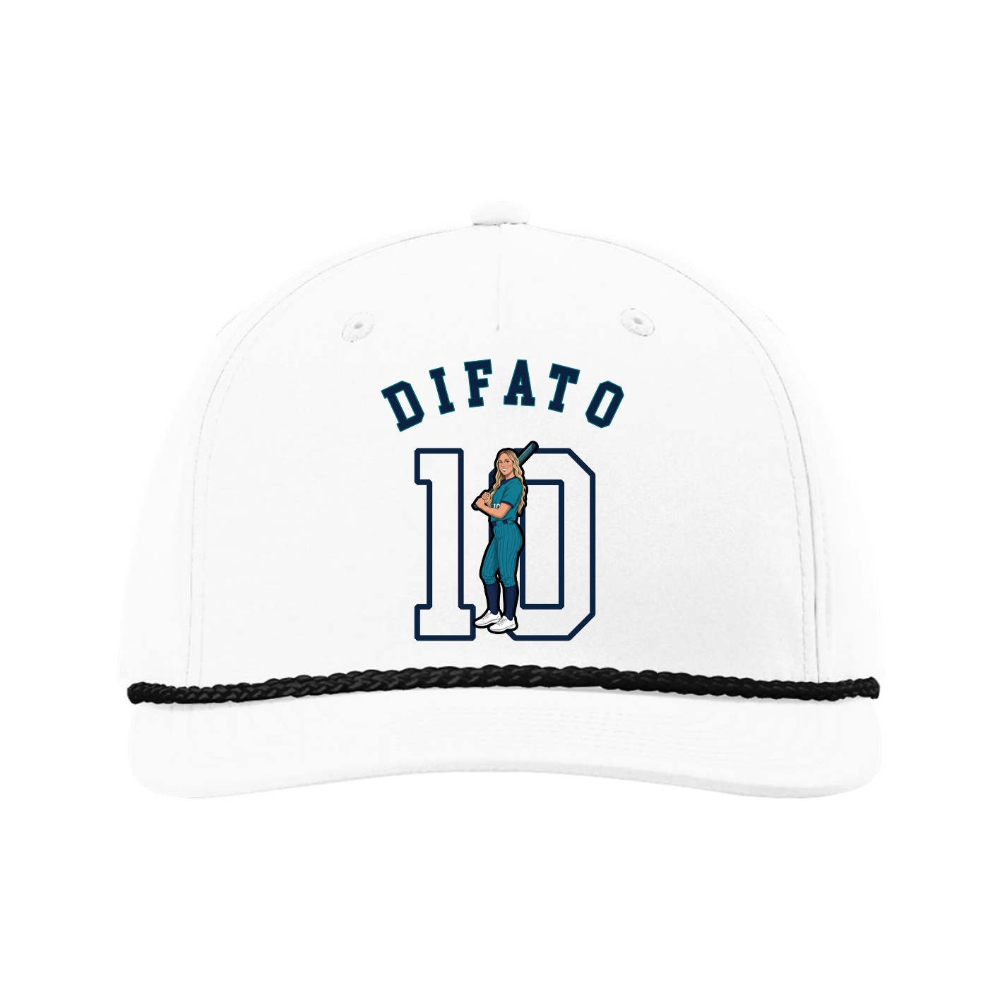 Five-Panel Classic Rope Cap — Shirsey Arch in White
