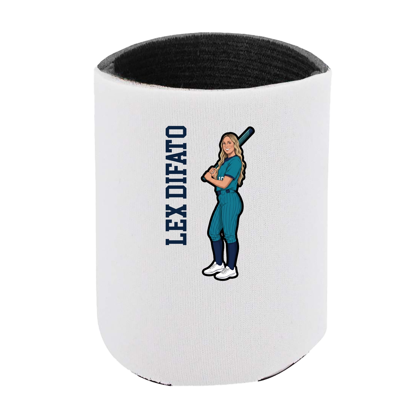 Can Holder — Name Vertical in White