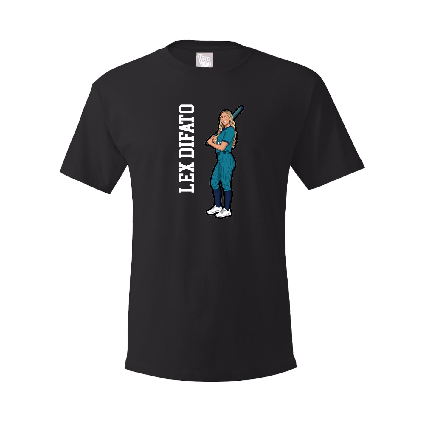 Tee — Name Vertical in Black