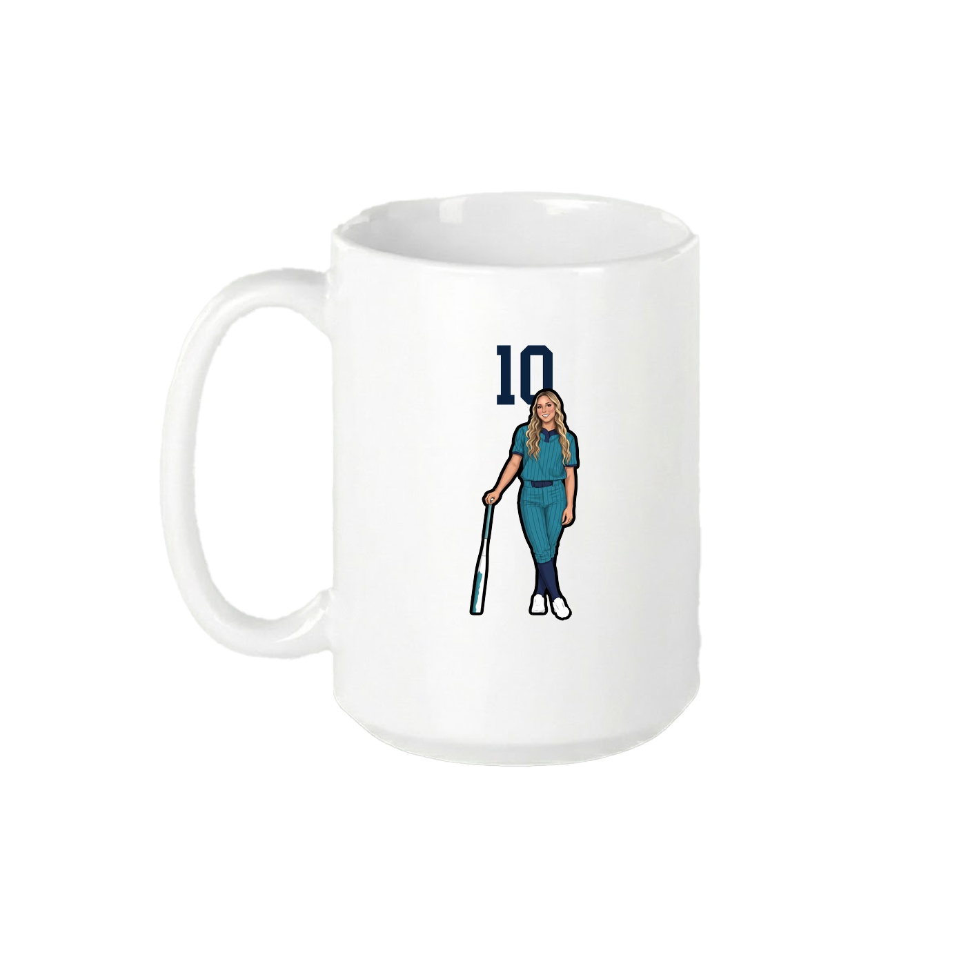 15oz Coffee Mug — Number Top in White