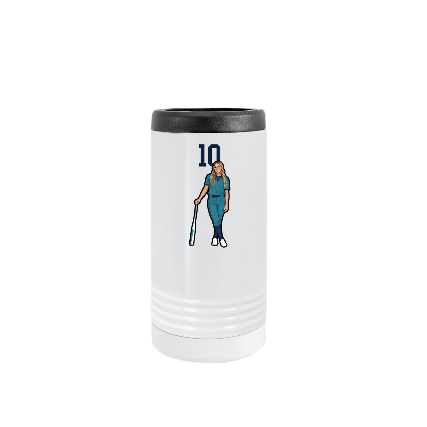 Slim Beverage Holder — Number Top in White