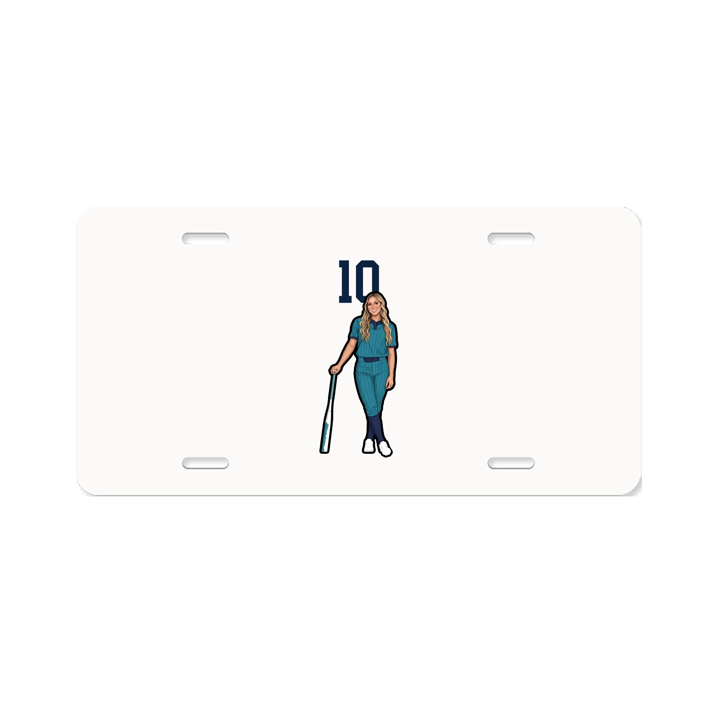 License Plate — Number Top in Classic