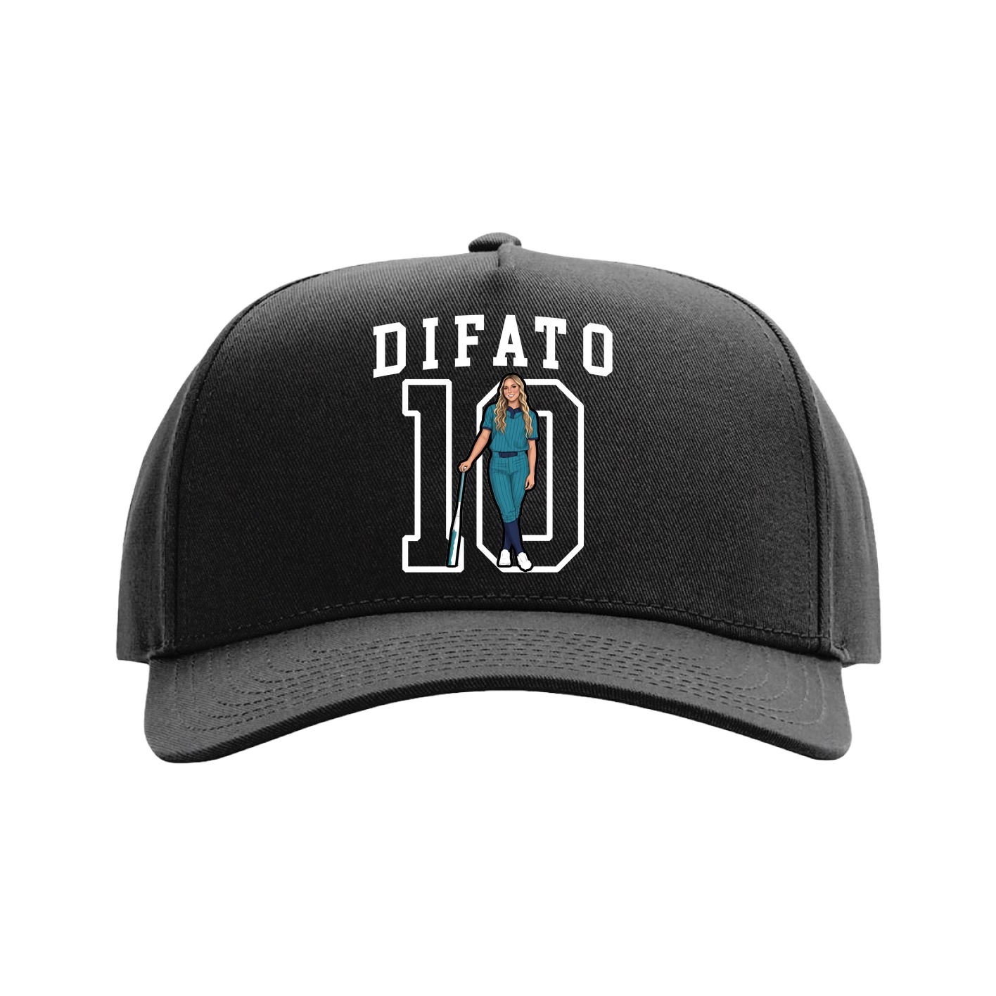 Full Fabric Five-Panel Champ Cap — Shirsey in Black