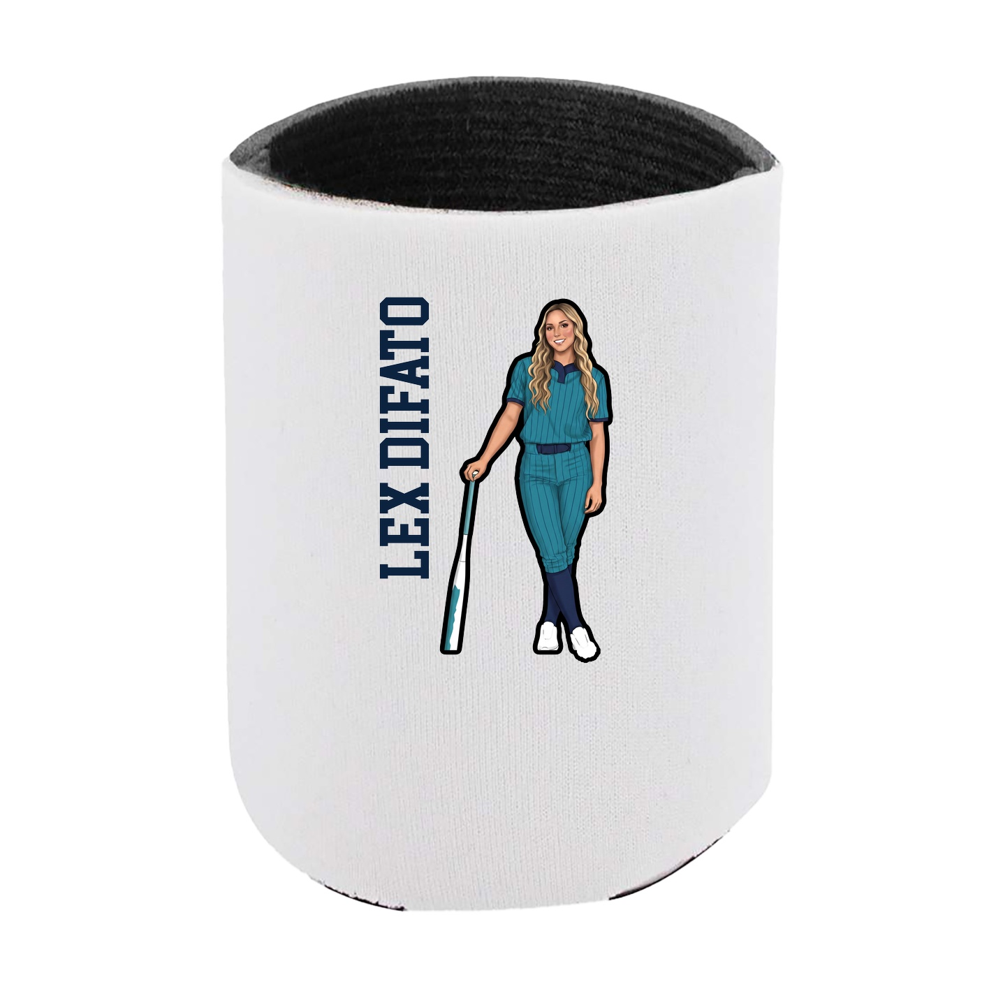 Can Holder — Name Vertical in White
