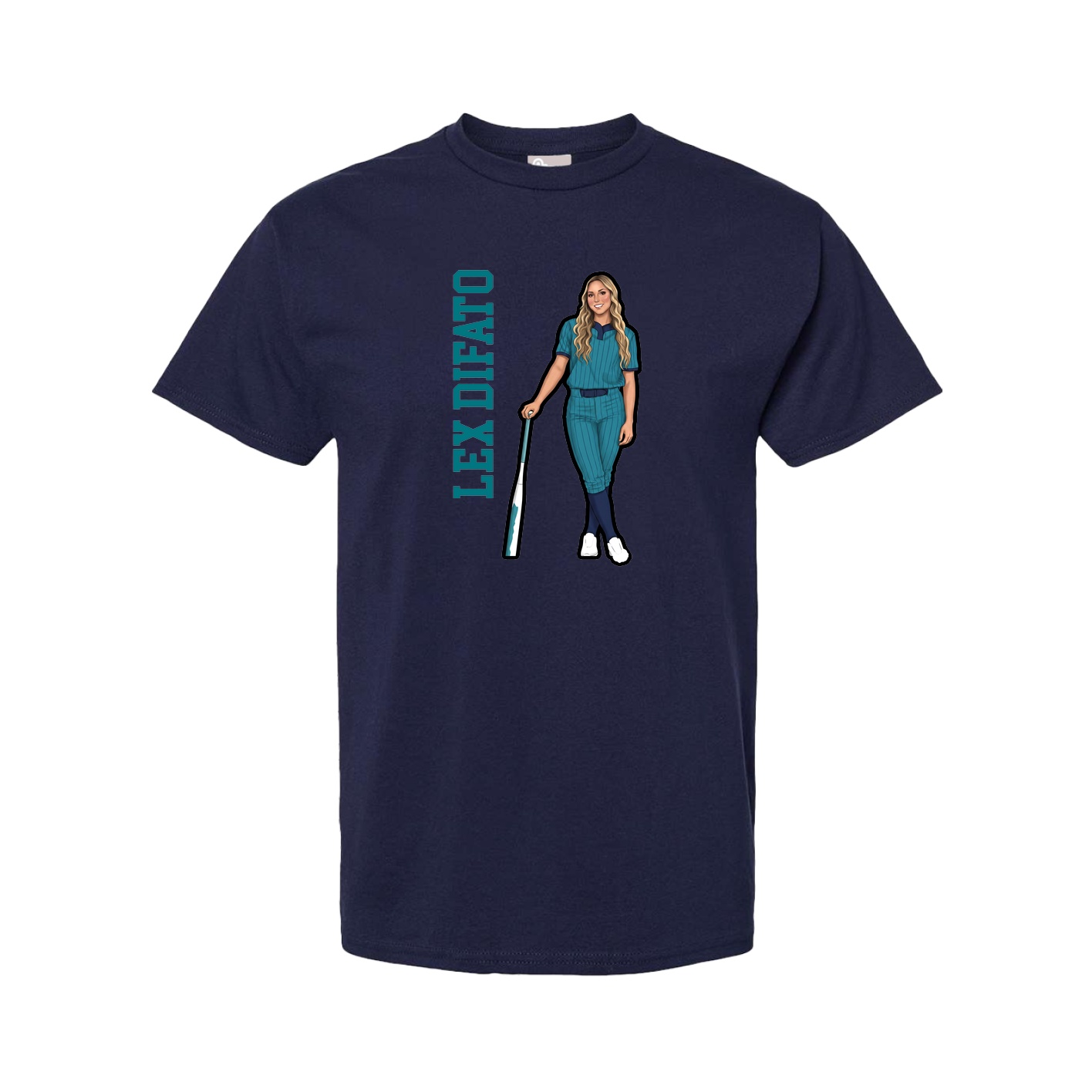 Youth Tee — Name Vertical in Navy